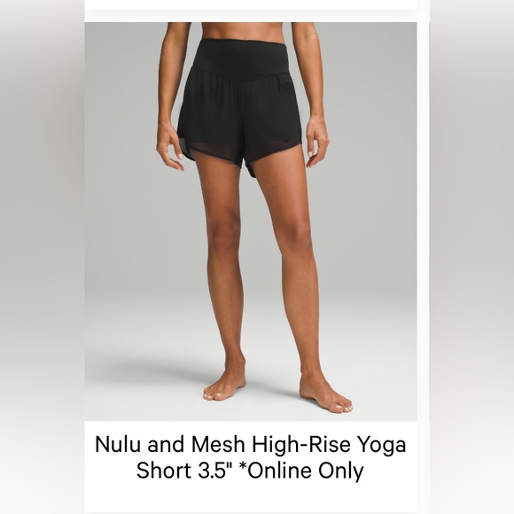 Lululemon Athletica Black Athletic Shorts with High-Rise Waistband - Picture 4 of 4